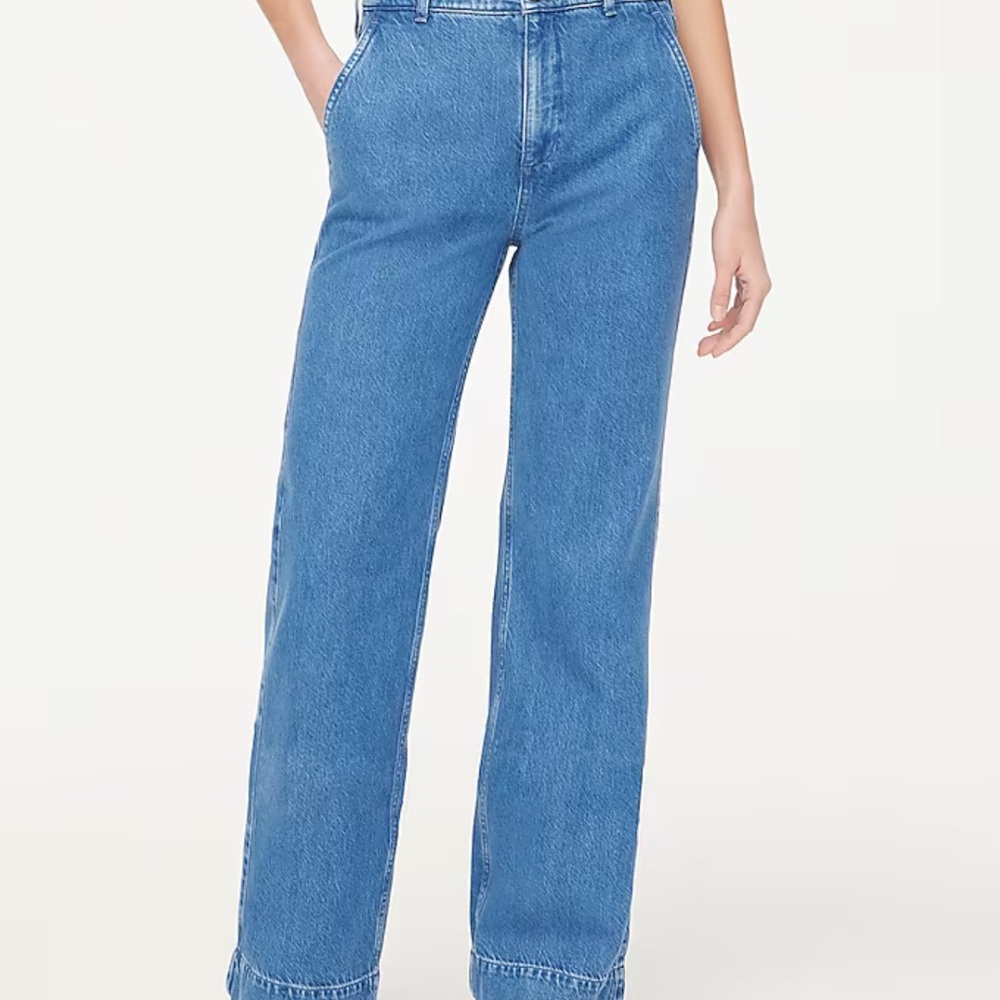 J Crew Drapey wide-leg trouser jean